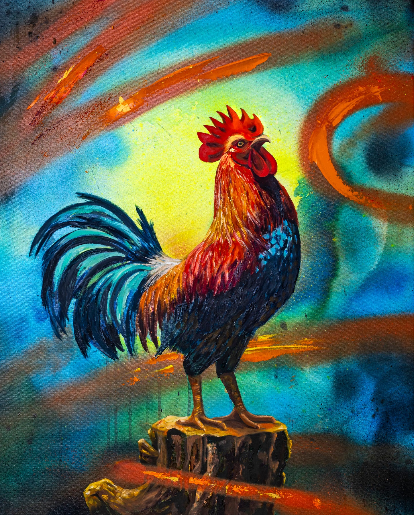 "Confident Rooster" Canvas Print