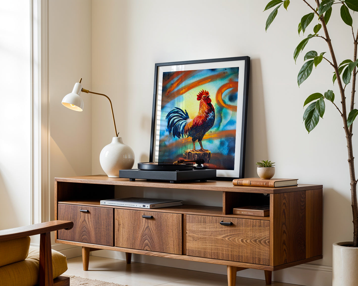 "Confident Rooster" Framed Fine Art Print