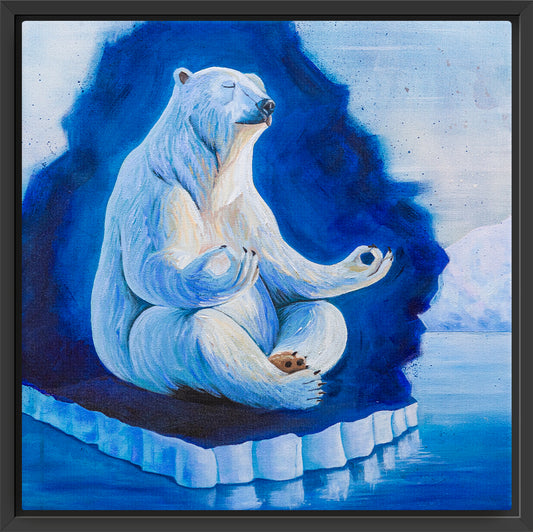 "Cool Calm Connected" Framed Canvas Print