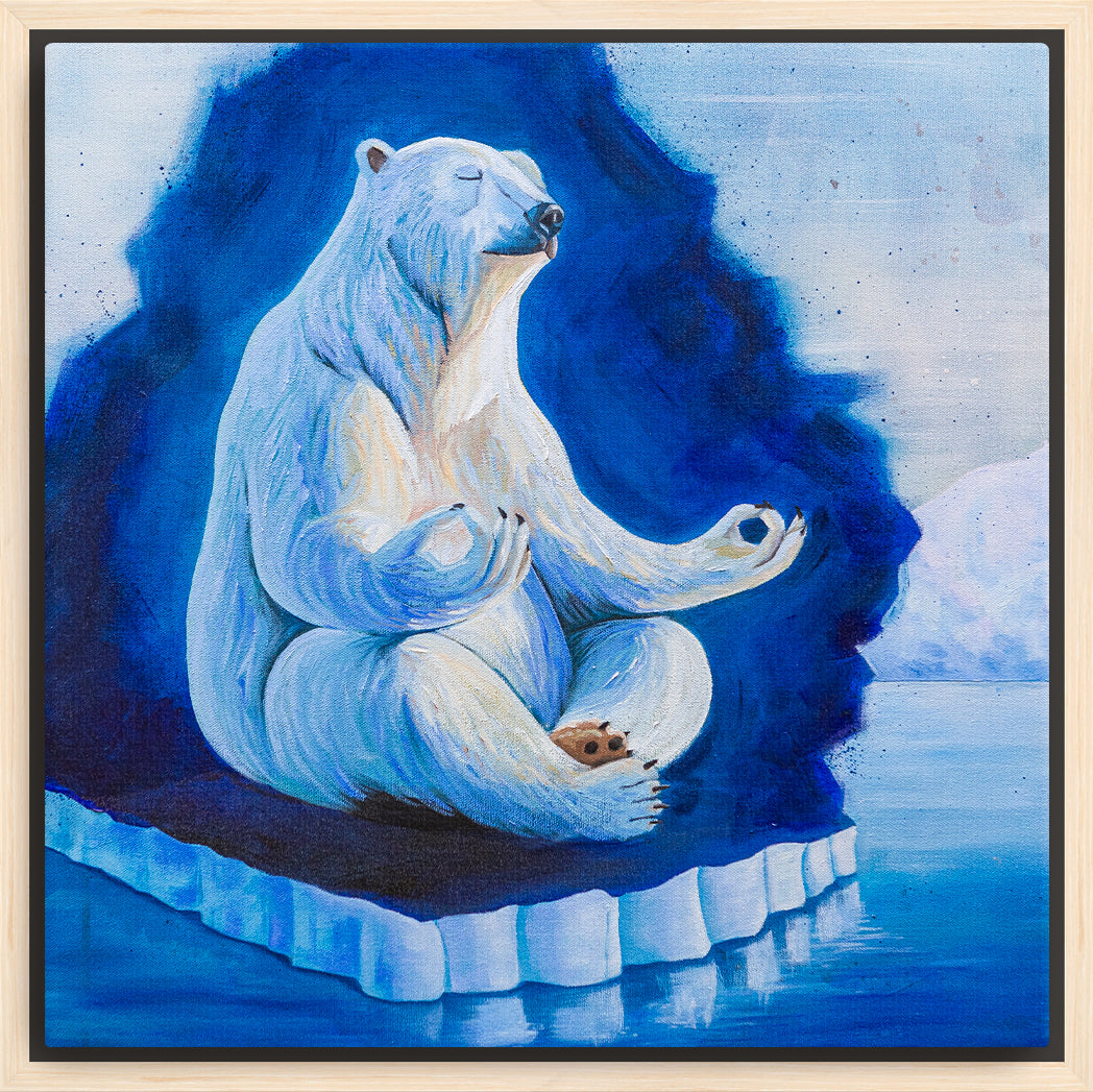 "Cool Calm Connected" Framed Canvas Print