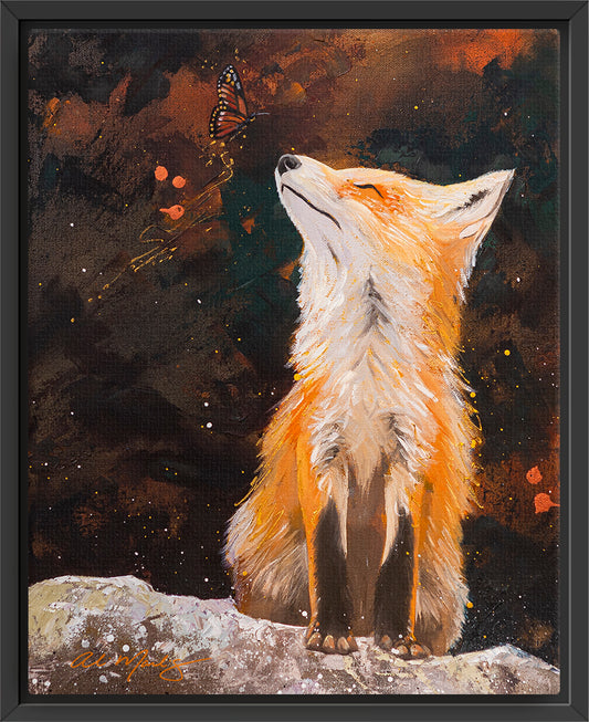 "Fox | The Light-Bringer I" Framed Canvas Print