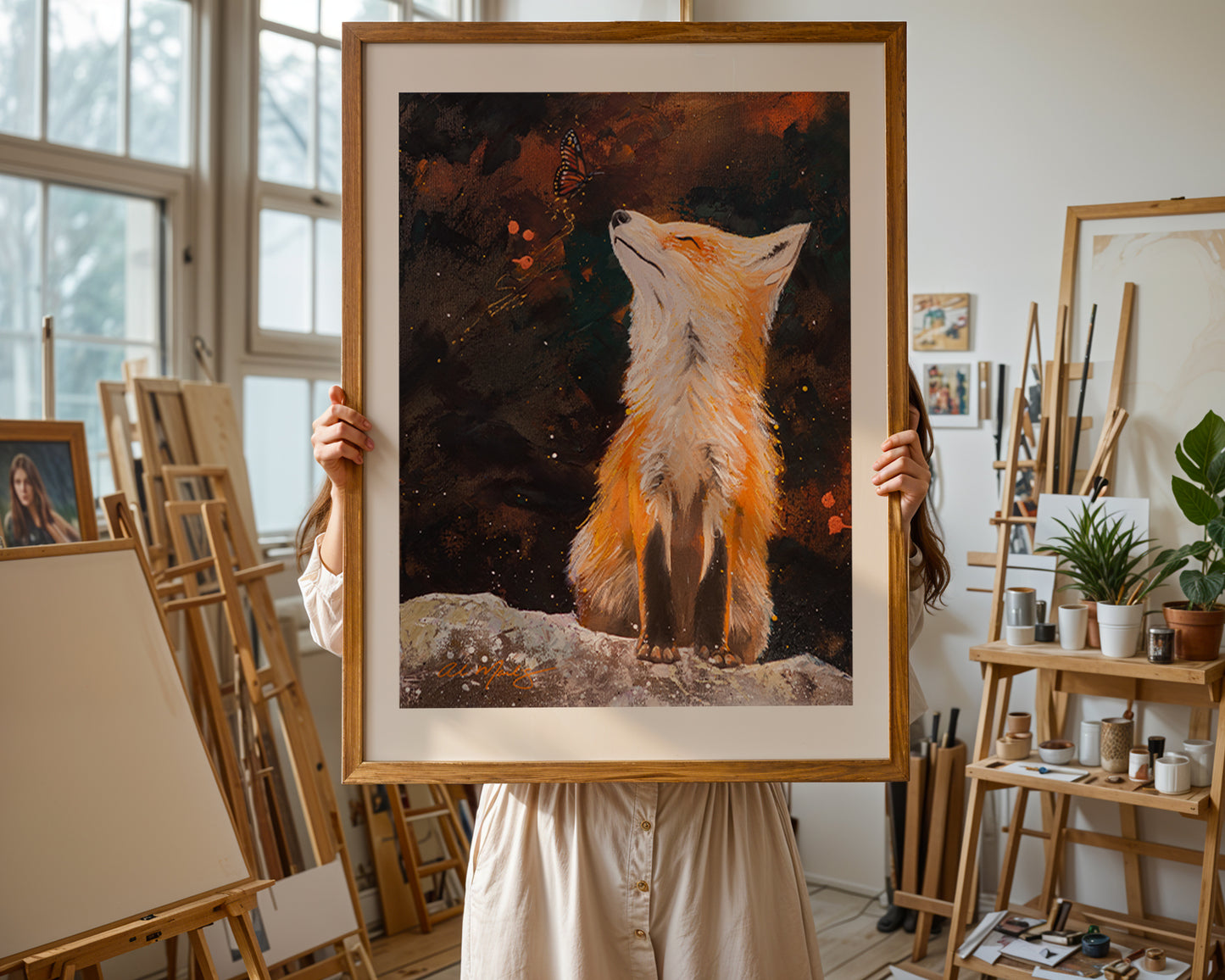 "Fox | The Light-Bringer I" Framed Fine Art Print