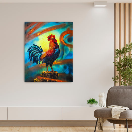 "Confident Rooster" Canvas Print