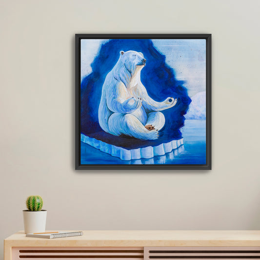 "Cool Calm Connected" Framed Canvas Print