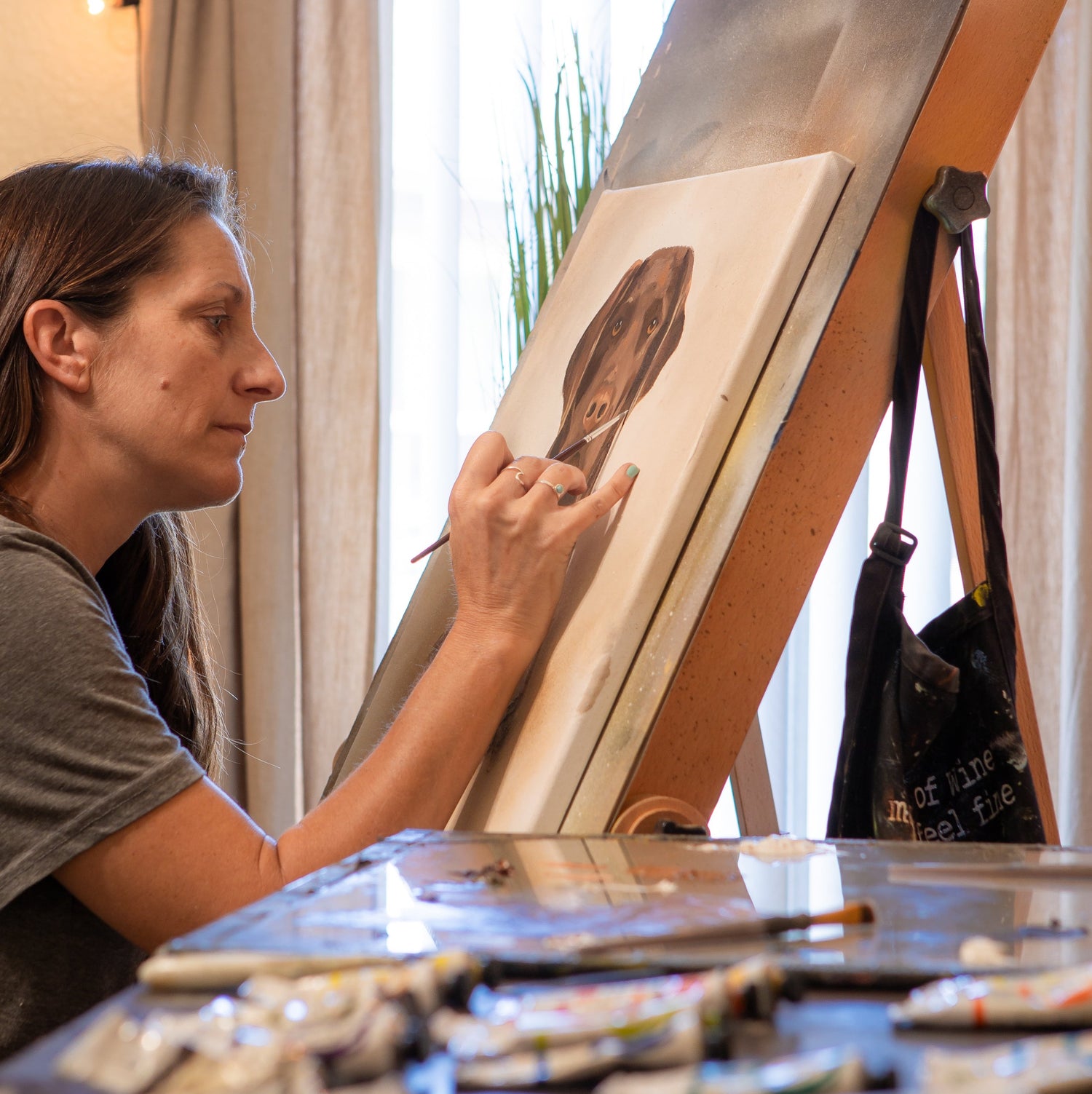 custom dog portrait artist