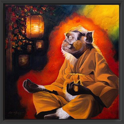 "Meditation Master" Framed Canvas Print
