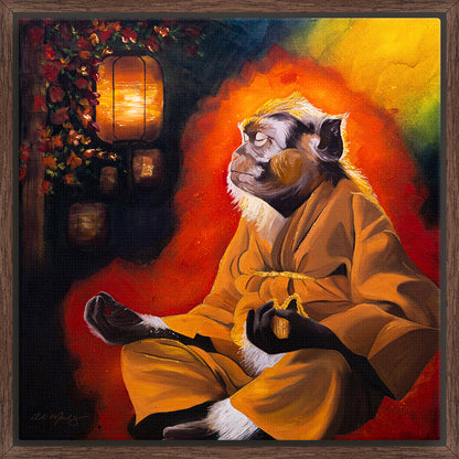 "Meditation Master" Framed Canvas Print
