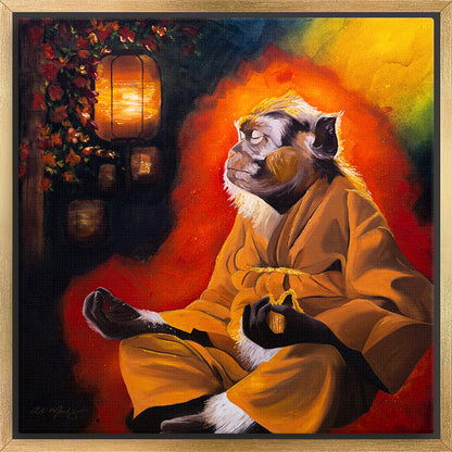 "Meditation Master" Framed Canvas Print
