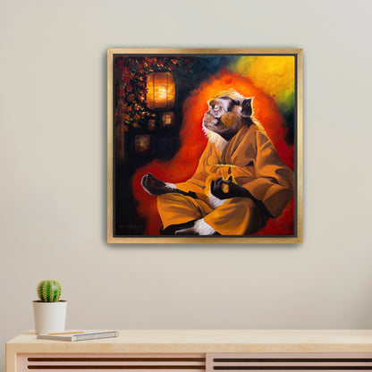 "Meditation Master" Framed Canvas Print