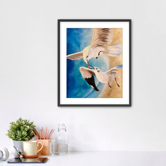 "Nurturing Seagull" Fine Art Print