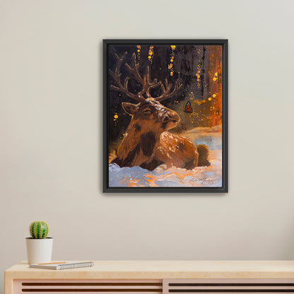 "Deer | The Nurturer I" Framed Canvas Print