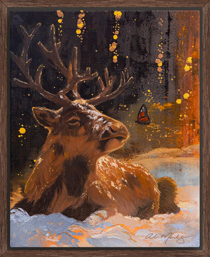 "Deer | The Nurturer I" Framed Canvas Print