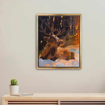 "Deer | The Nurturer I" Framed Canvas Print