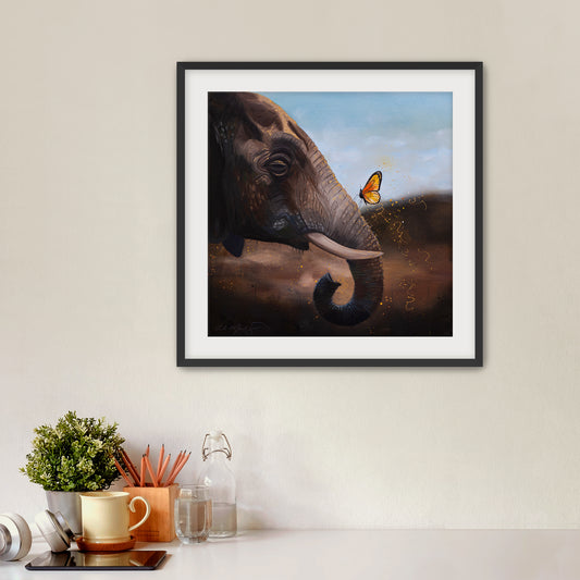 "Elephant | The Protector I" Framed Fine Art Print