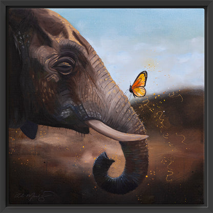 "Elephant | The Protector I" Framed Canvas Print