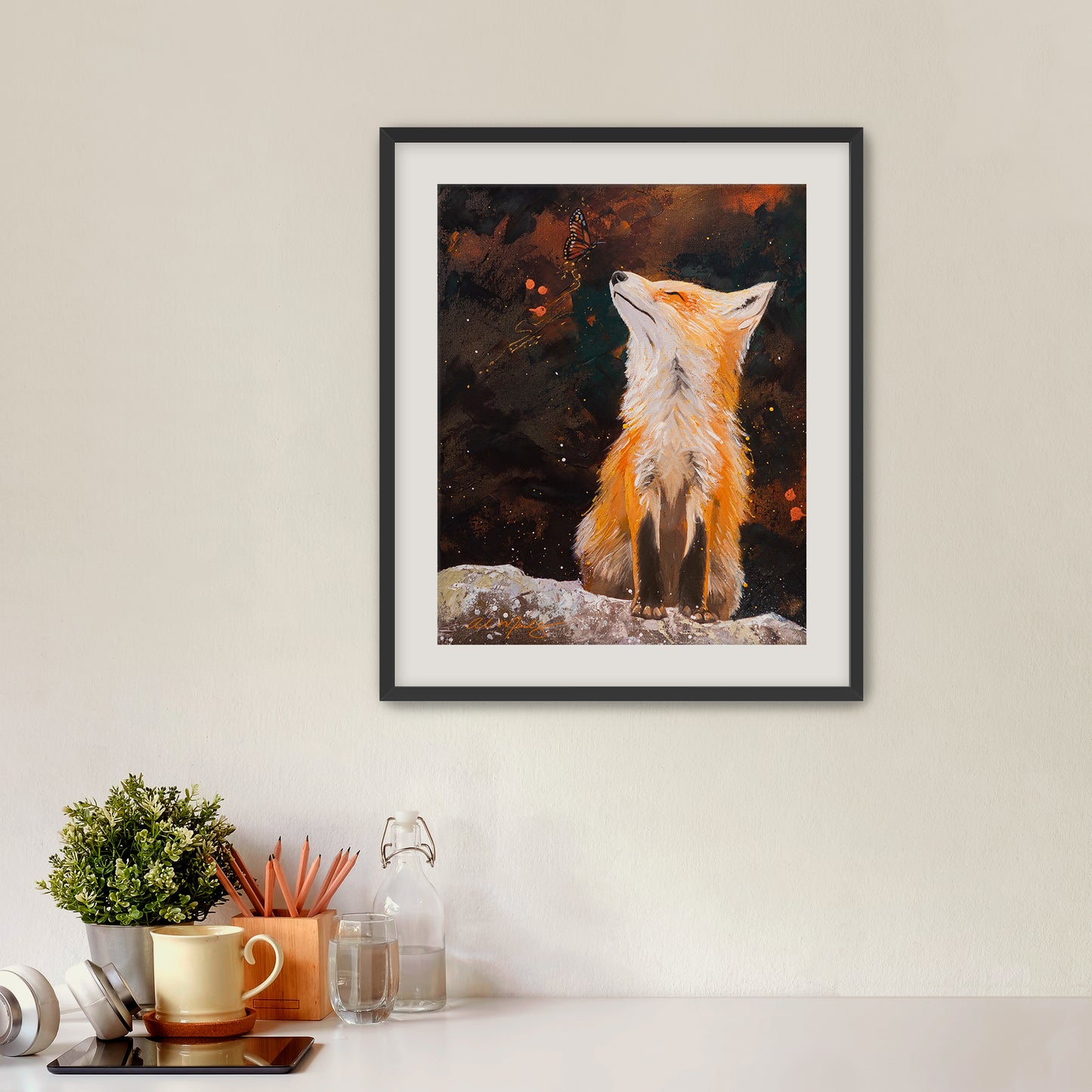 "Fox | The Light-Bringer I" Framed Fine Art Print