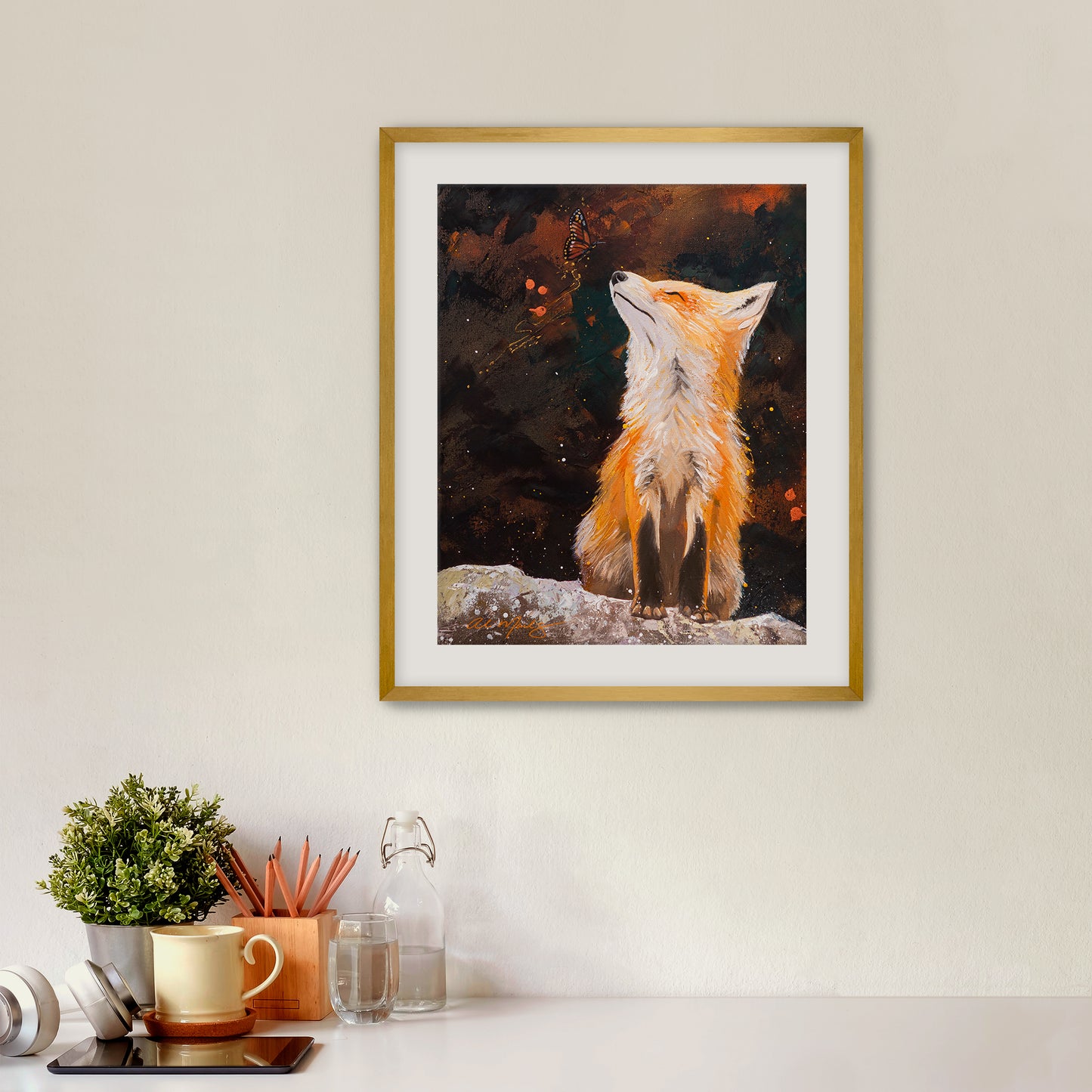 "Fox | The Light-Bringer I" Framed Fine Art Print