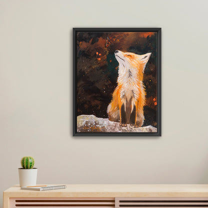 "Fox | The Light-Bringer I" Framed Canvas Print