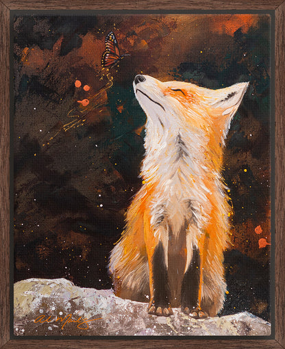 "Fox | The Light-Bringer I" Framed Canvas Print