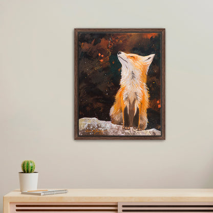 "Fox | The Light-Bringer I" Framed Canvas Print