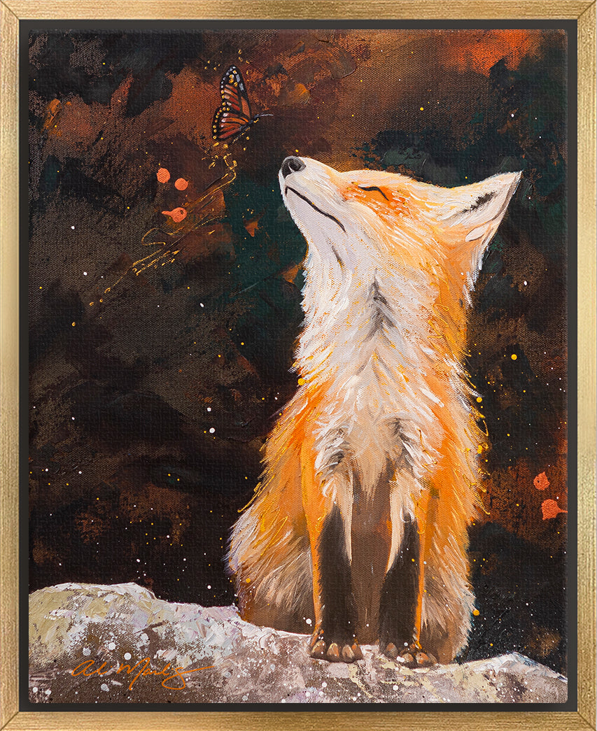 "Fox | The Light-Bringer I" Framed Canvas Print