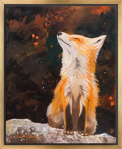 "Fox | The Light-Bringer I" Framed Canvas Print
