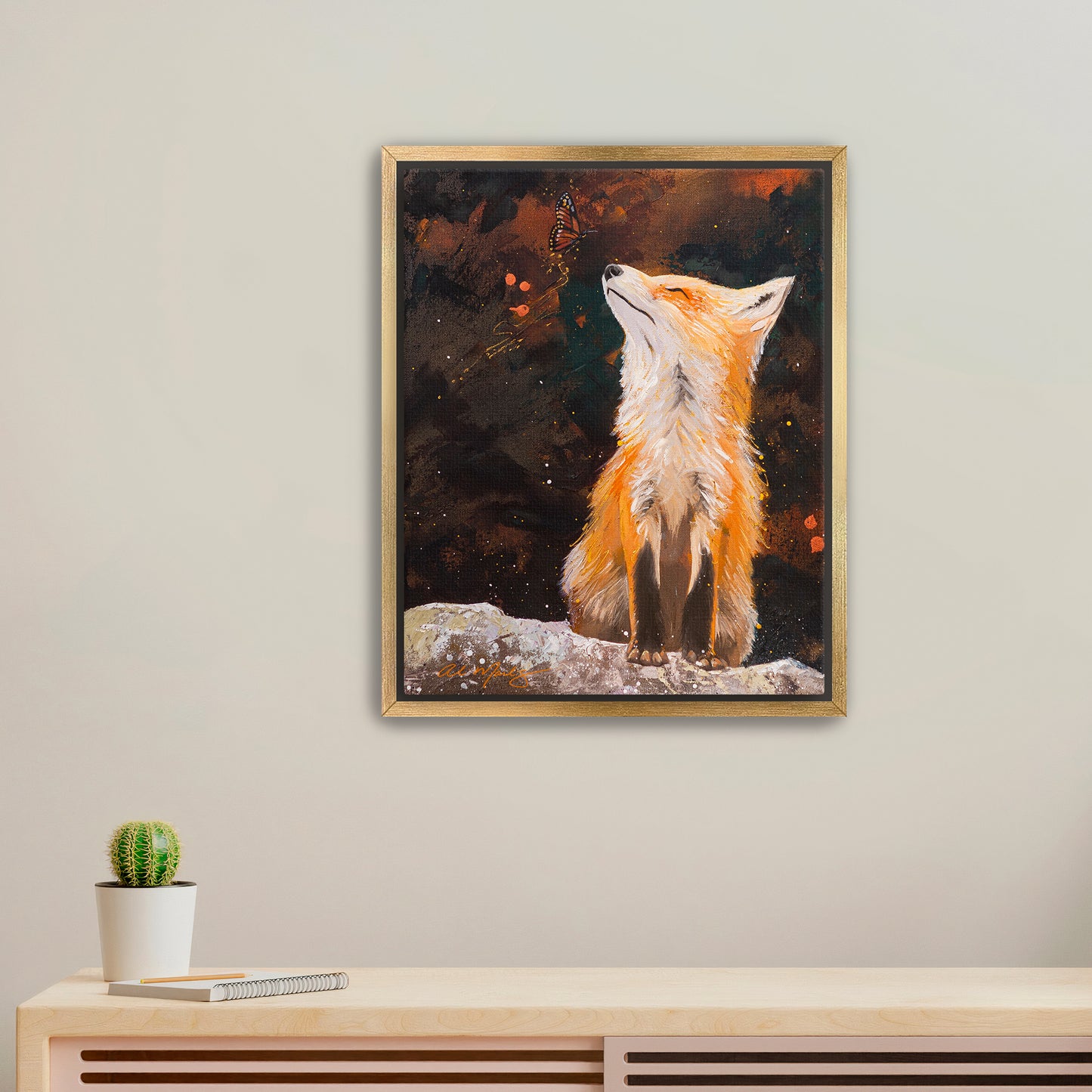 "Fox | The Light-Bringer I" Framed Canvas Print