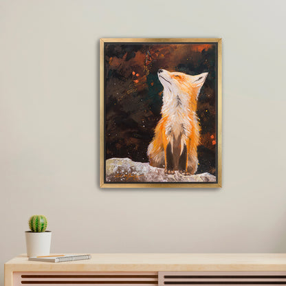 "Fox | The Light-Bringer I" Framed Canvas Print