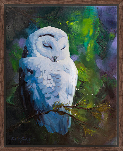 "Owl | The Visionary I" Framed Canvas Print