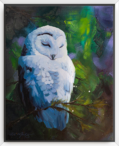 "Owl | The Visionary I" Framed Canvas Print