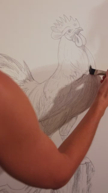"Confident Rooster" Canvas Print